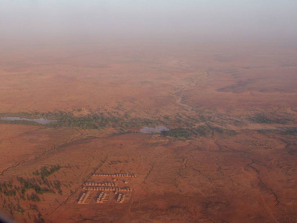 aerial view of the landscape of Niger