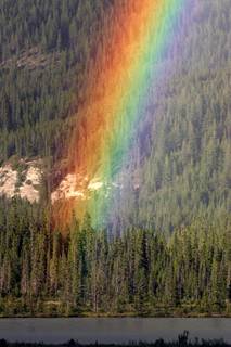 In einem Regenbogen sind die Farben nach der Wellenlänge sortiert.